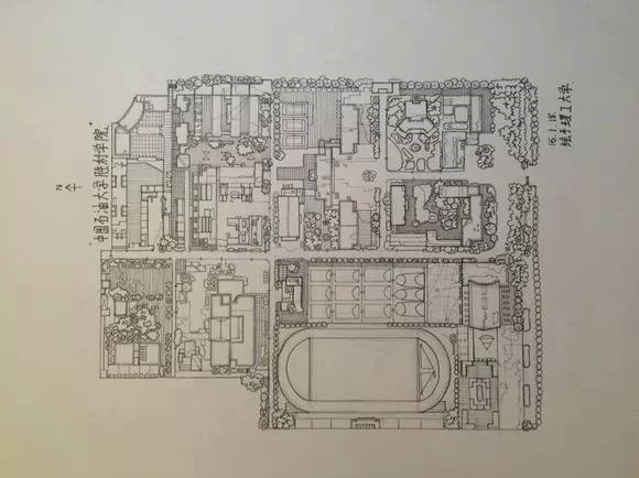 中国石油大学胜利学院和石油大学手绘的平面图 校友们收藏吧