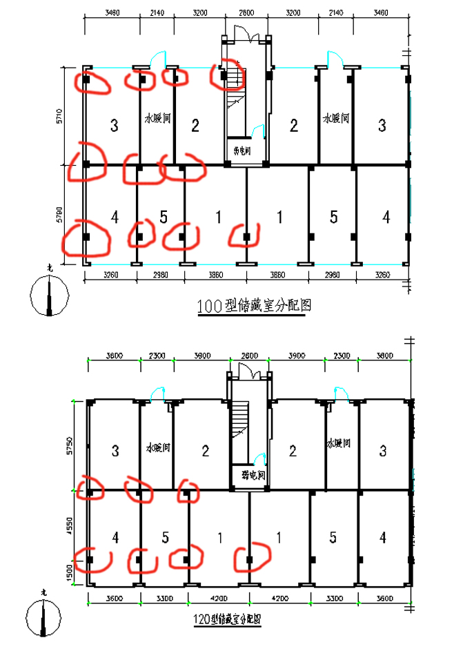 100型和120型车库图