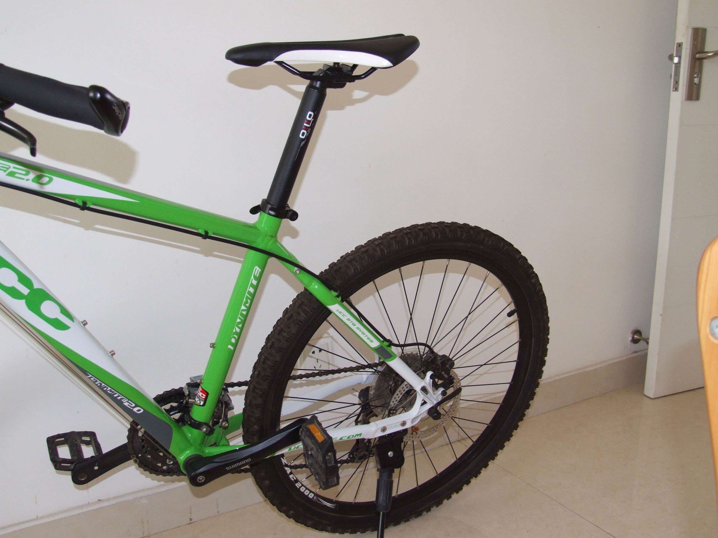 更新新上照片出一辆ucc德曼特2027速油碟山地白绿色