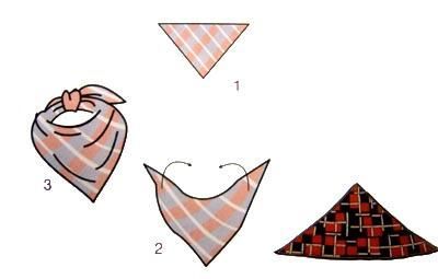 正方形丝巾的系法图解图片